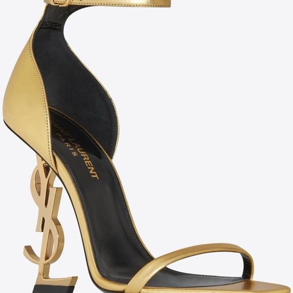 YSL Saint Laurent OPYUM GOLD Heels. Size 39 - Picture 3 of 14